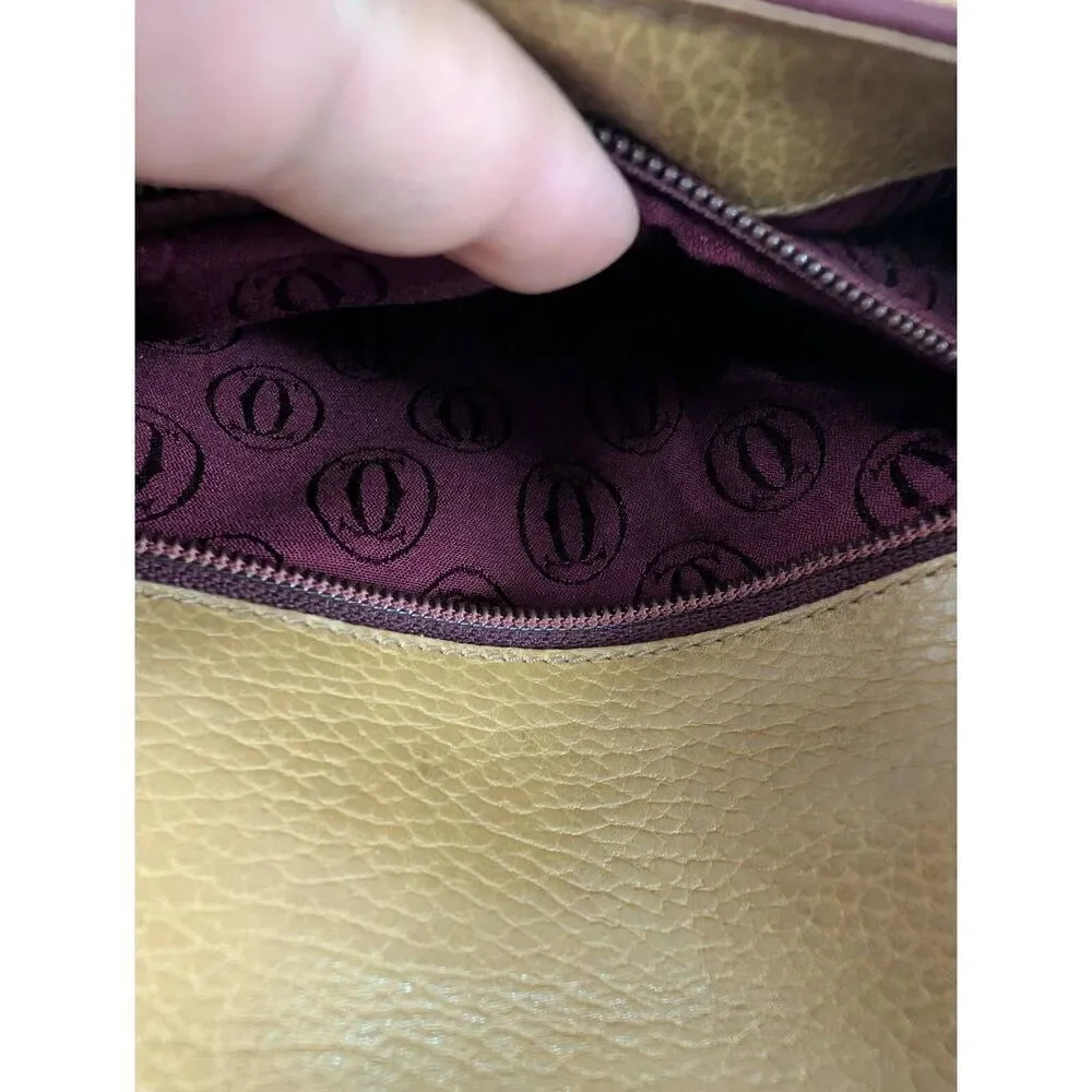 Cartier crossbody bag golden yellow color